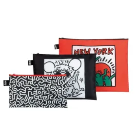 Loqi Zip Pocket (Set Of 3) Museum Collection Keith Haring