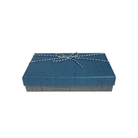 Luxury Dark Blue Pattern Gift Box - Single (Sizes Available)