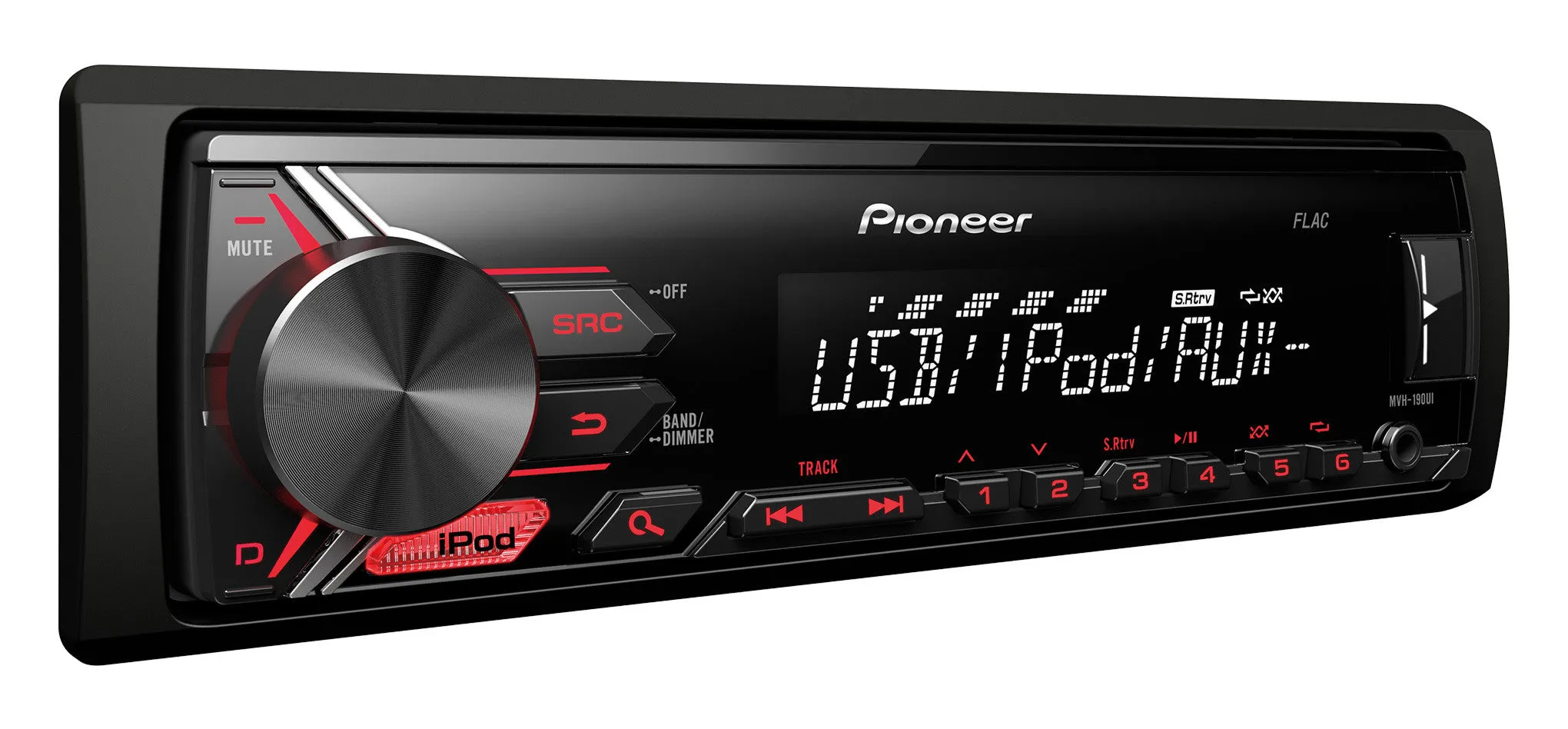 Magnetola automobiliui Pioneer MVH-190UI, USB, AUX