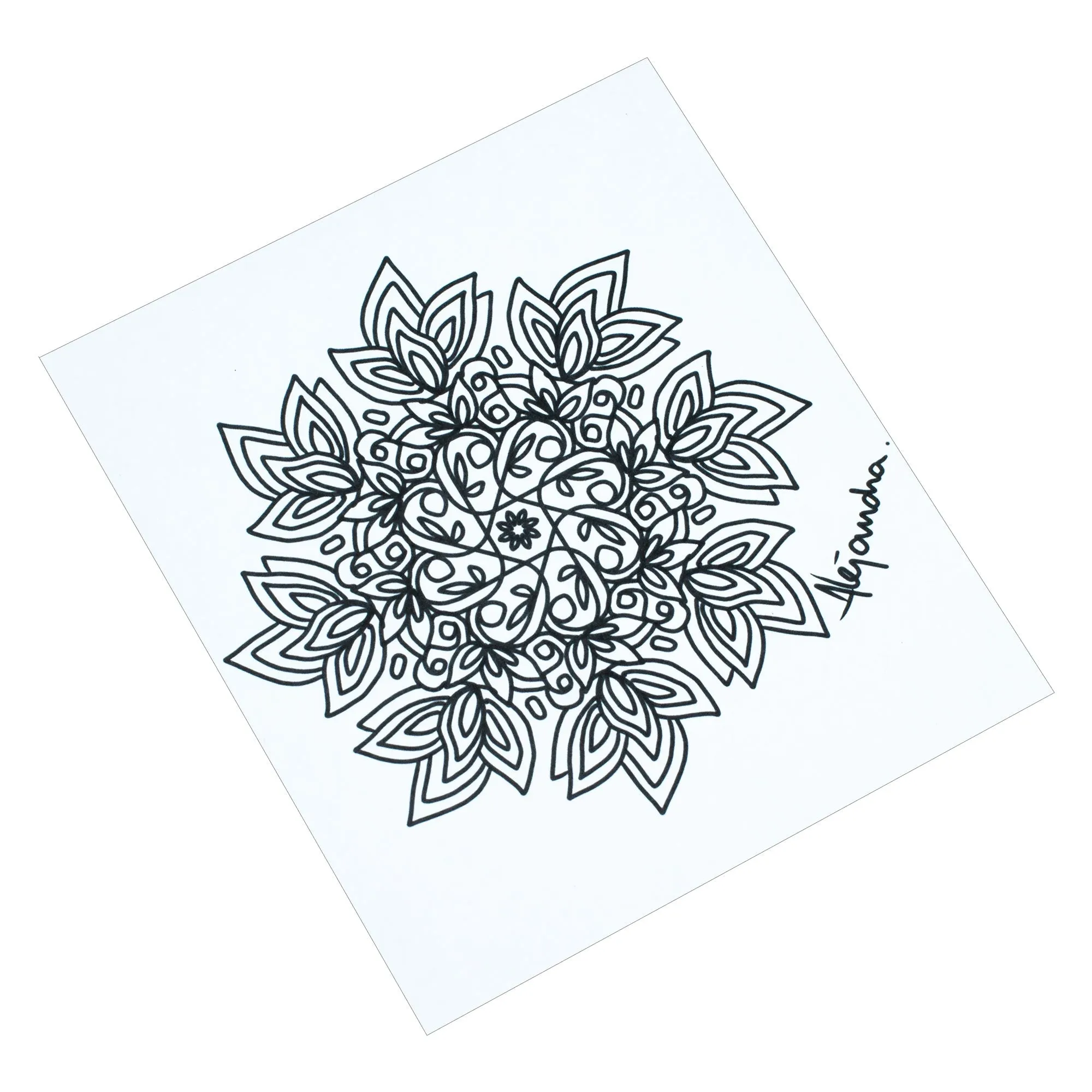 Mexican Mandala Coloring Postcards (Pair) - Spiritual Art | NOVICA