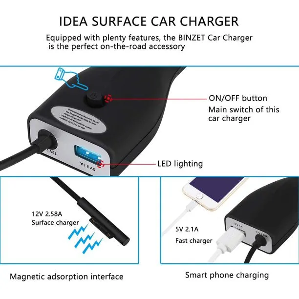 Microsoft Surface Pro 3 Charger Car Charger