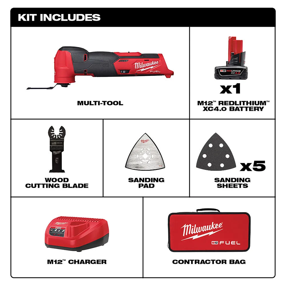 Milwaukee 2526-21XC M12 FUEL 12V Brushless Cordless Oscillating Multi-Tool Kit