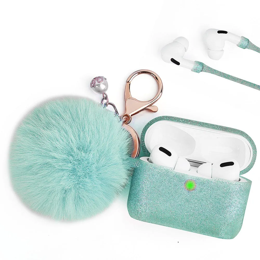 Mint Green Glitter Case for Airpods Pro