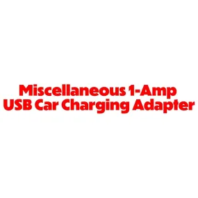 Miscellaneous 1-Amp USB Car Charging Adapter - Mixed Colors, Brands, and Styles