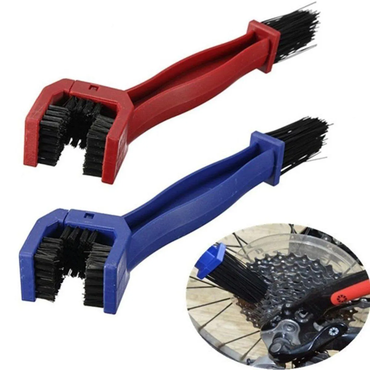 Motorcycle Chain Cleaning Brush, ABS/Nylon, 10 x 2.4 in