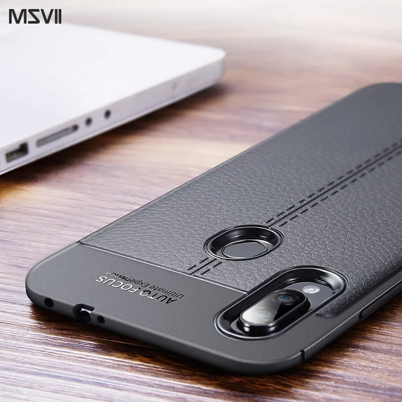 Msvii Case for Redmi Note 7 Case Silicone for Xiaomi Redmi Note 7 Pro Case Leather Global Version Cover 360 Funda Coque Capa