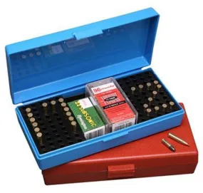 MTM 22LR Match Ammo Box Blue - 100 Rnd