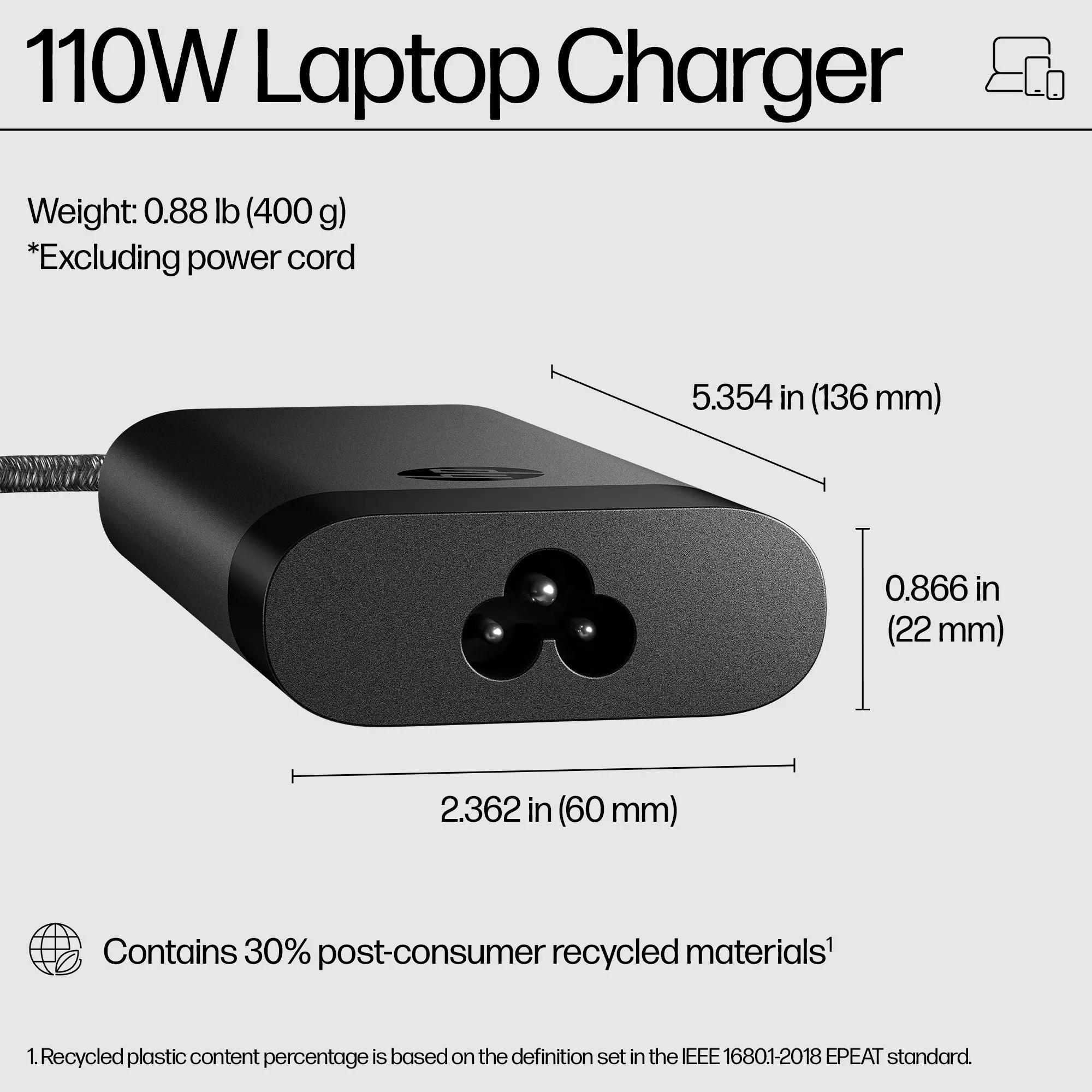 N Hp 110W Usb-C Laptop Charger Smartbuy (Eu)