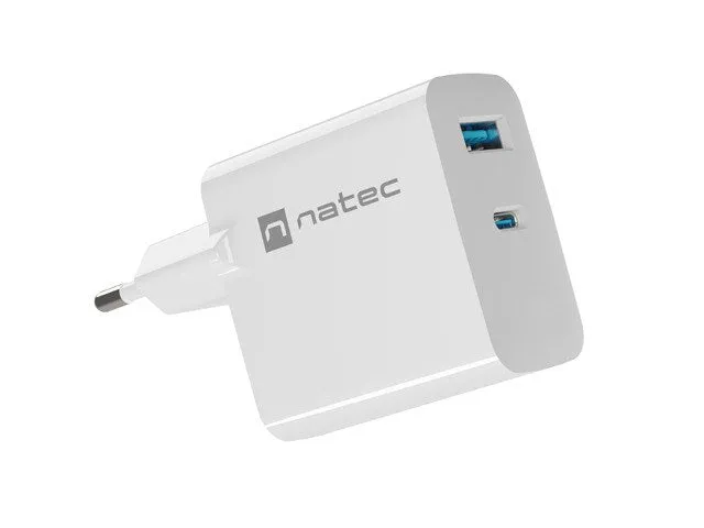 Natec Ribera Gan Charger 1X Usb-A   1X Usb-C 65W White