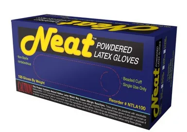 Neat™ Gloves, Latex, Lightly Powdered, Extra Large, 100/Box, Each