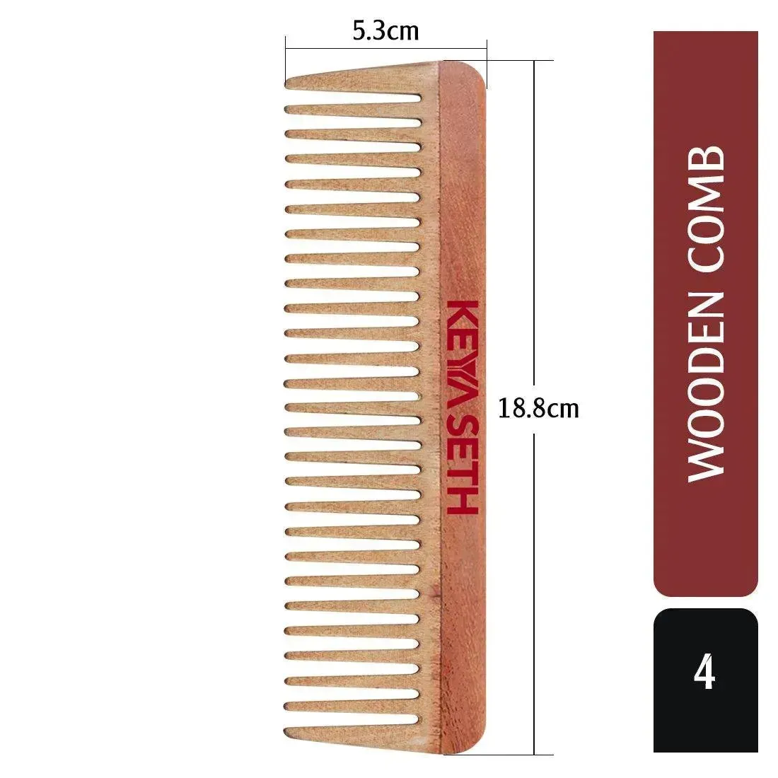 Neem Wooden Comb Wide Tooth for Hair Growth for Men & Women All Purpose Large Size Perfect Hair Setter.