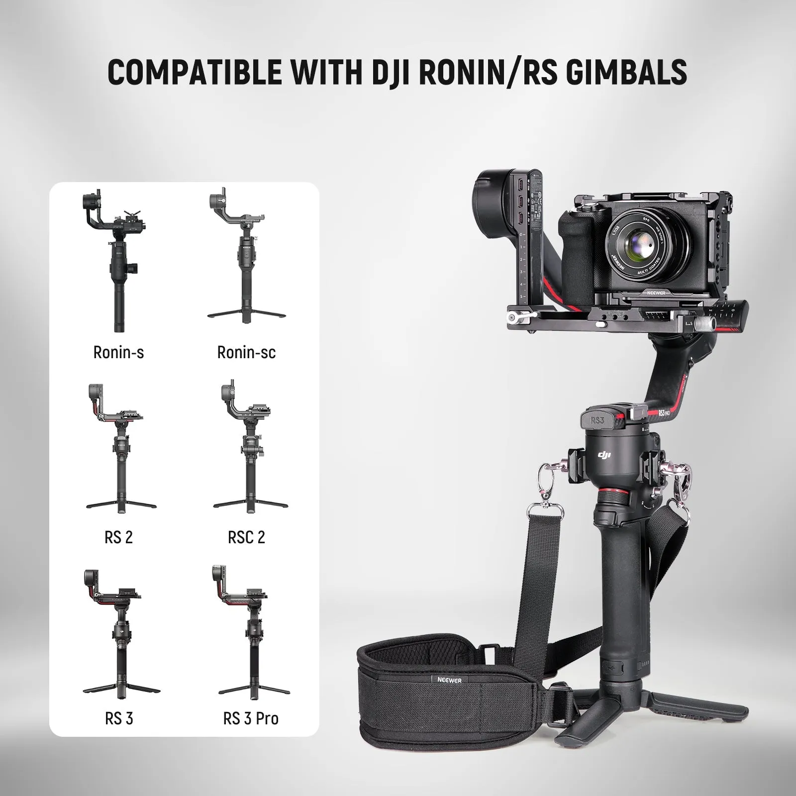 NEEWER GA014 Shoulder Neck Strap Kit for DJI Ronin/RS Gimbal