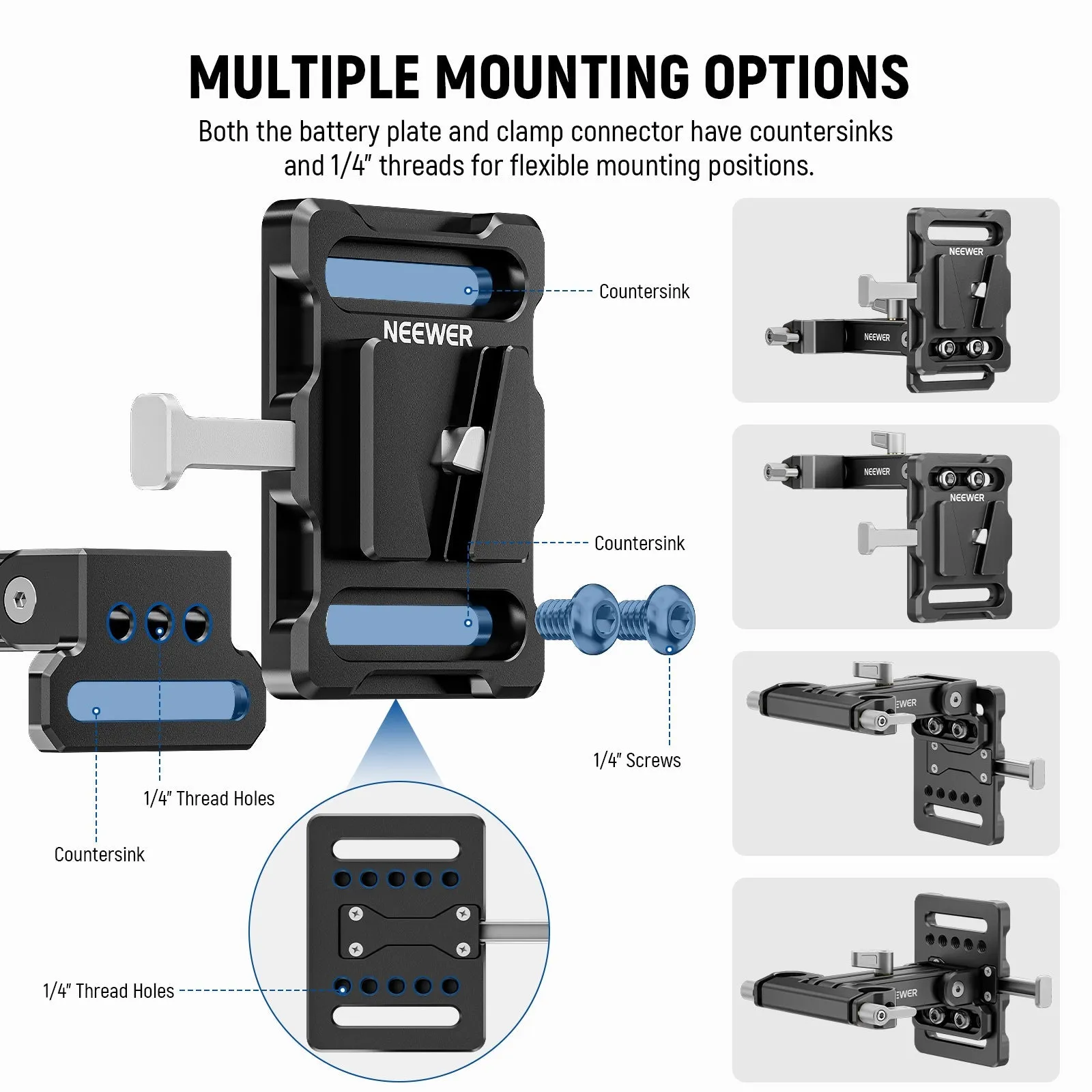 NEEWER PS099E Mini V Mount Battery & Plate Kit