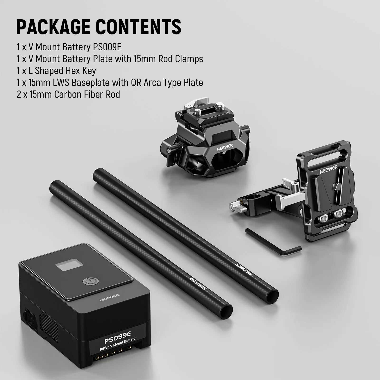 NEEWER PS099E Mini V Mount Battery & Plate Kit