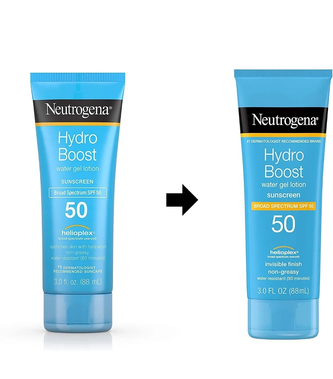 Neutrogena Hydro Boost Moisturizing Water Gel Sunscreen Lotion with Broad Spectrum SPF 50, Water-Resistant & Non-Greasy Hydrating Sunscreen Lotion, Oil-Free, 3 fl. oz