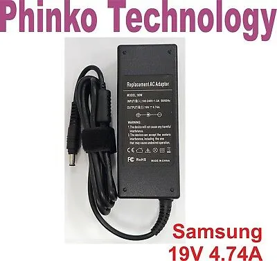 NEW AC Adapter Charger for Samsung R540, 19V 4.74A, 90W