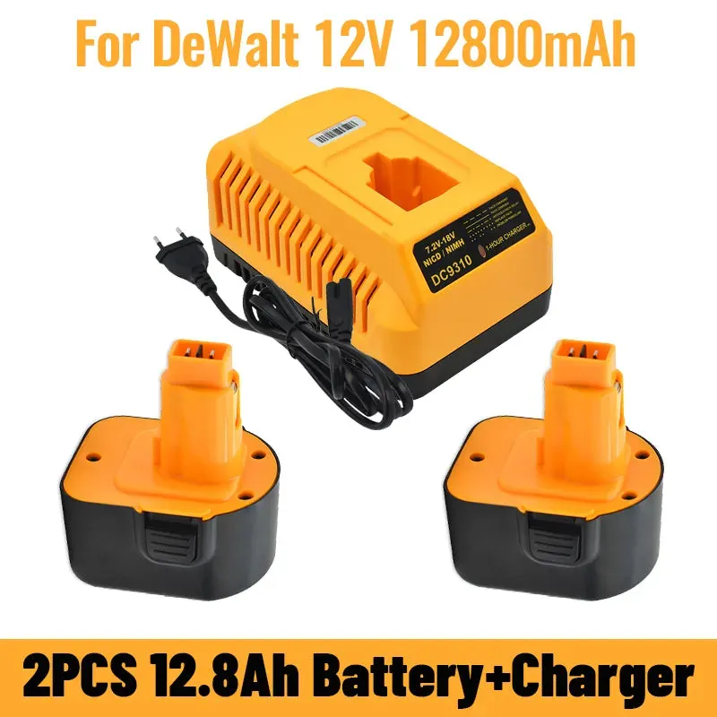 Ni-MH Replacement Battery for Dewalt 12V DC9071 Battery DW9071 DW9072 DC9071 DE9072 DE9074 DE9075 Power Tool Battery Charger