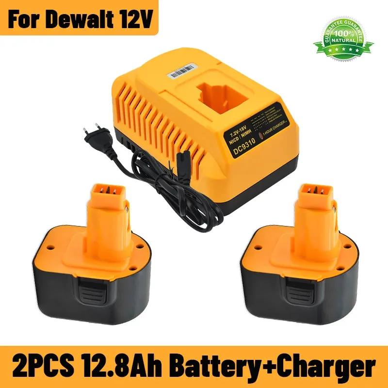 Ni-MH Replacement Battery for Dewalt 12V DC9071 Battery DW9071 DW9072 DC9071 DE9072 DE9074 DE9075 Power Tool Battery Charger