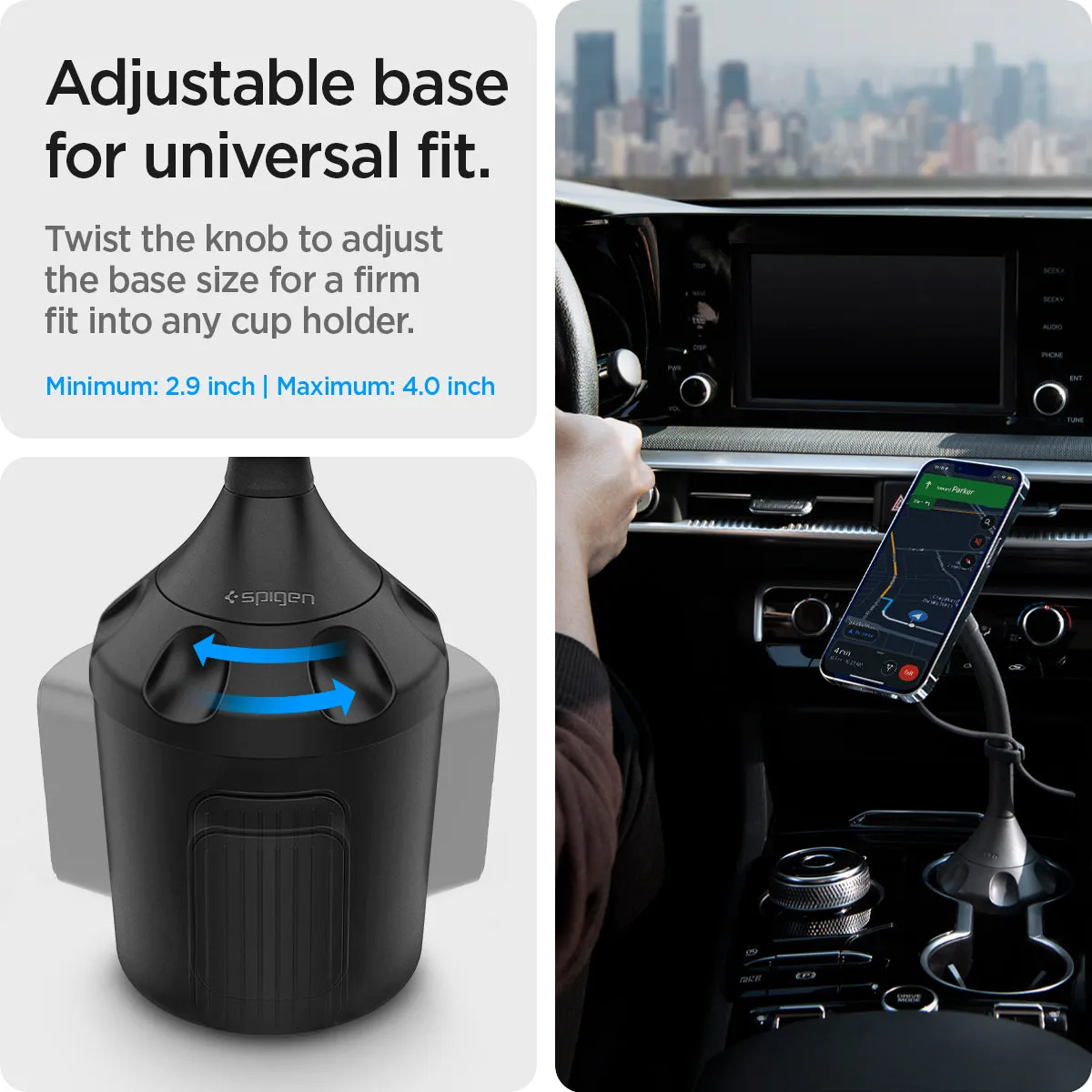 OneTap Pro Cup Holder Car Mount | ITS68W (MagFit)