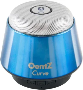 Oontz Curve Bluetooth Speaker Ultra Portable Wireless Full 360 Degree Sound with Built in Speakerphone Works with Iphone Ipad Tablet Samsung and Smart Phones - Metallic Blue