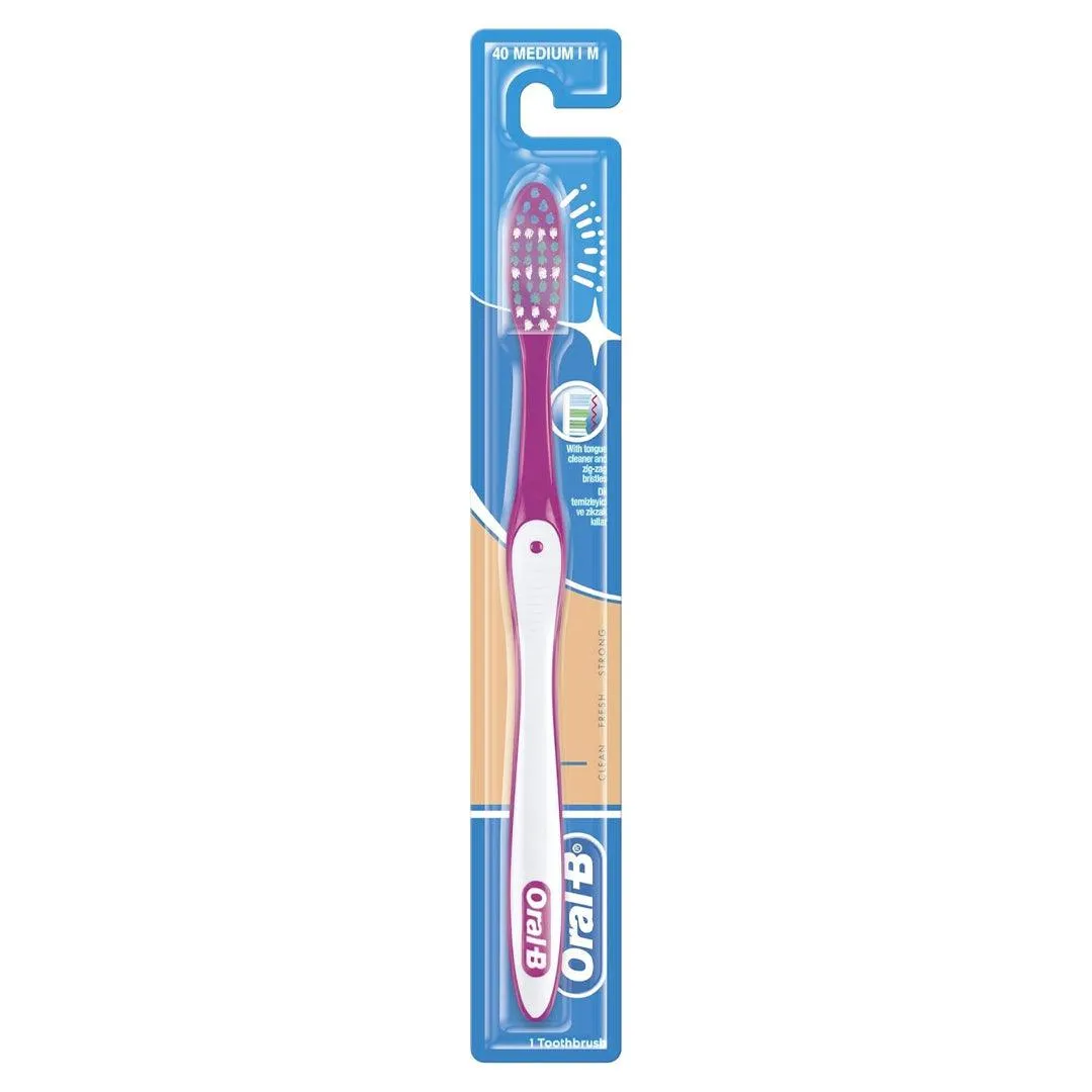 Oral B Medium Toothbrush Clean Fresh Strong - 1 Pcs