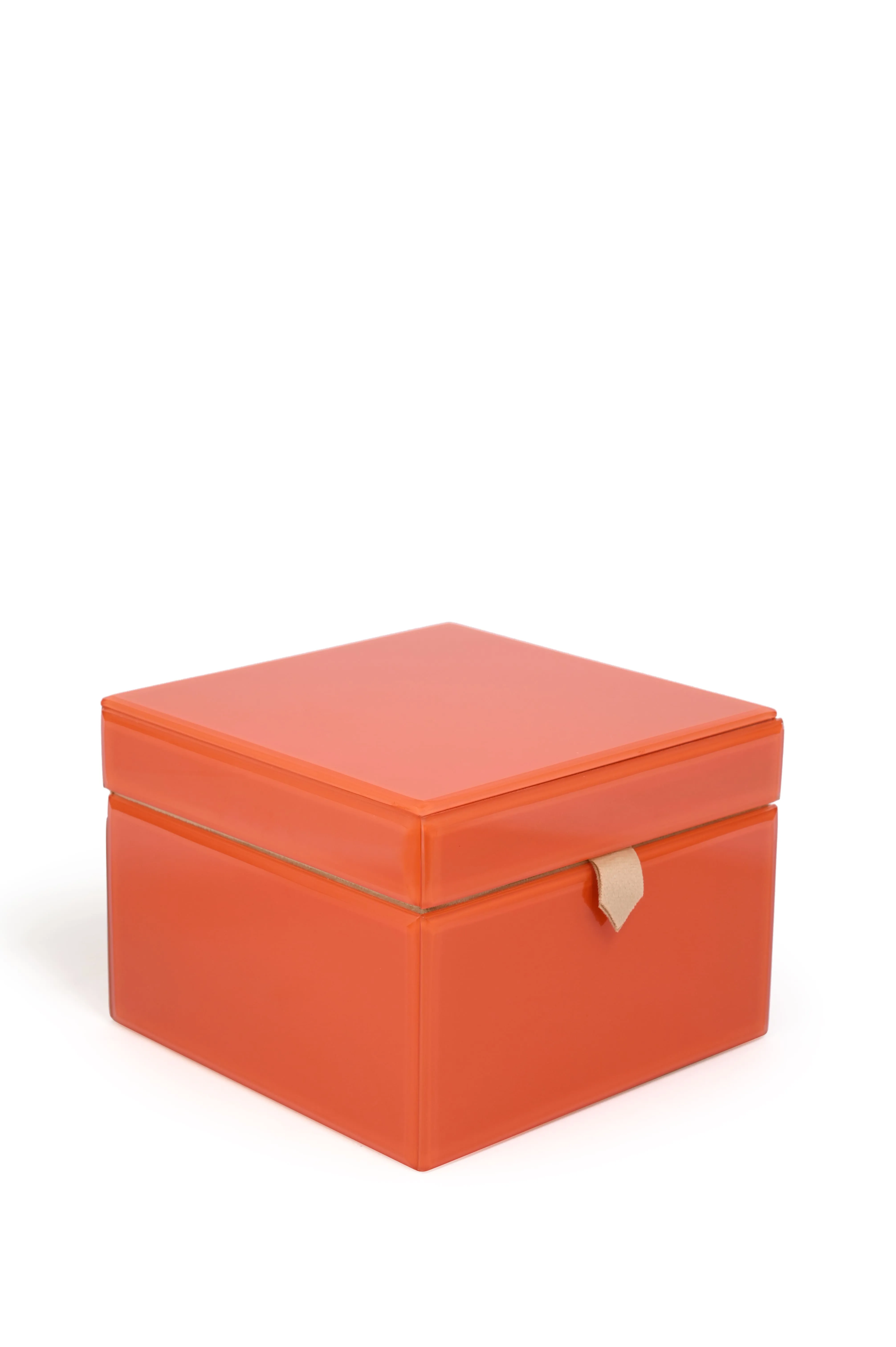 Orange Glass Jewellery Box