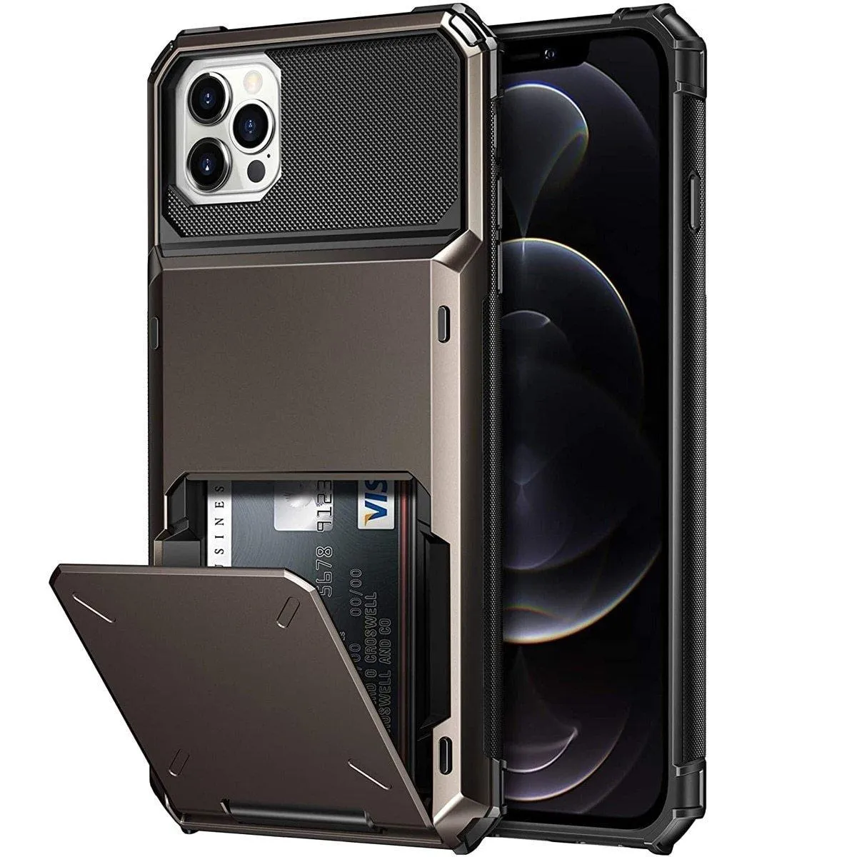 Orbit Shockproof iPhone Wallet Case For 14-16 Series