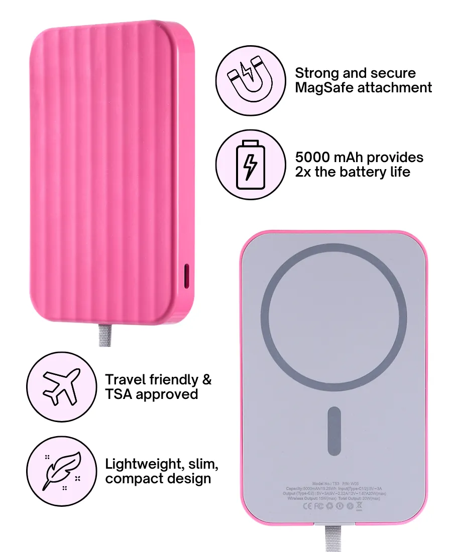 Pink Ultra MagSafe Battery Booster