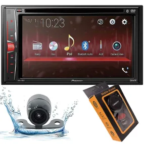 Pioneer AVH-210EX Double DIN Bluetooth in-Dash DVD/CD/AM/FM/Digital Media Car Stereo Receiver with HD Backup Camera and Magnet Phone Holder