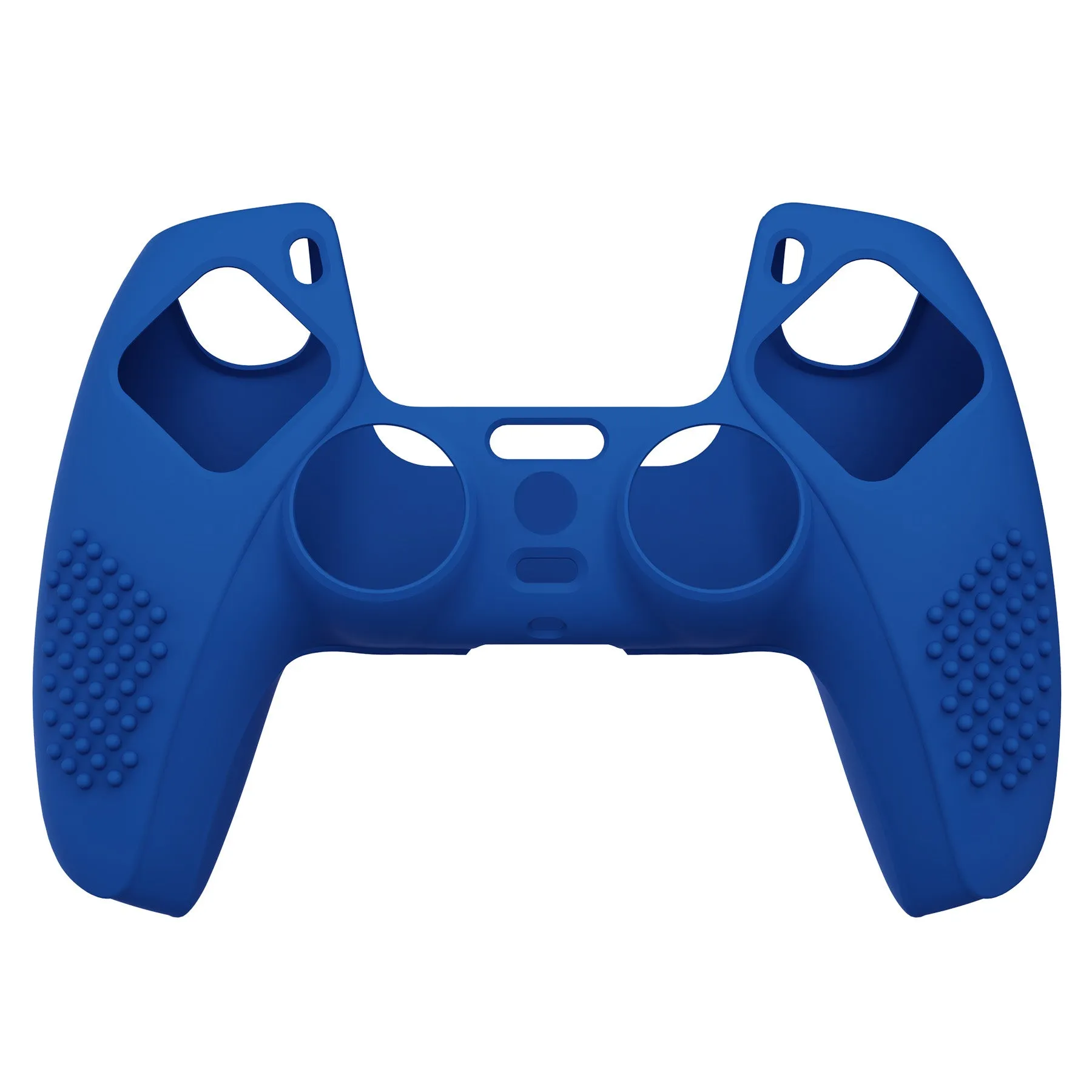 PlayVital Blue 3D Studded Edition Anti-slip Silicone Cover Skin for 5 Controller, Soft Rubber Case Protector for PS5 Wireless Controller with 6 Black Thumb Grip Caps - TDPF008