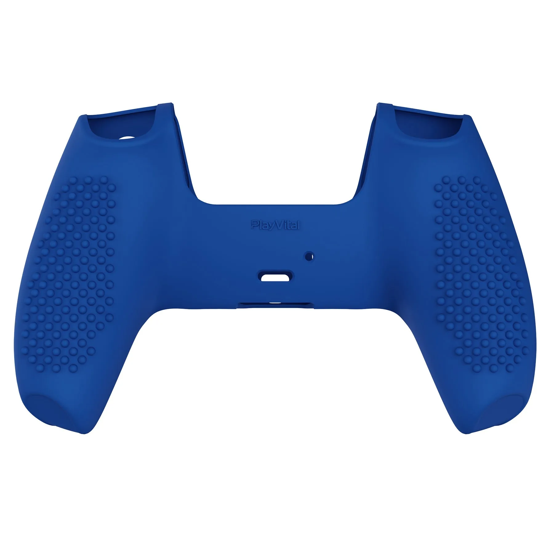 PlayVital Blue 3D Studded Edition Anti-slip Silicone Cover Skin for 5 Controller, Soft Rubber Case Protector for PS5 Wireless Controller with 6 Black Thumb Grip Caps - TDPF008