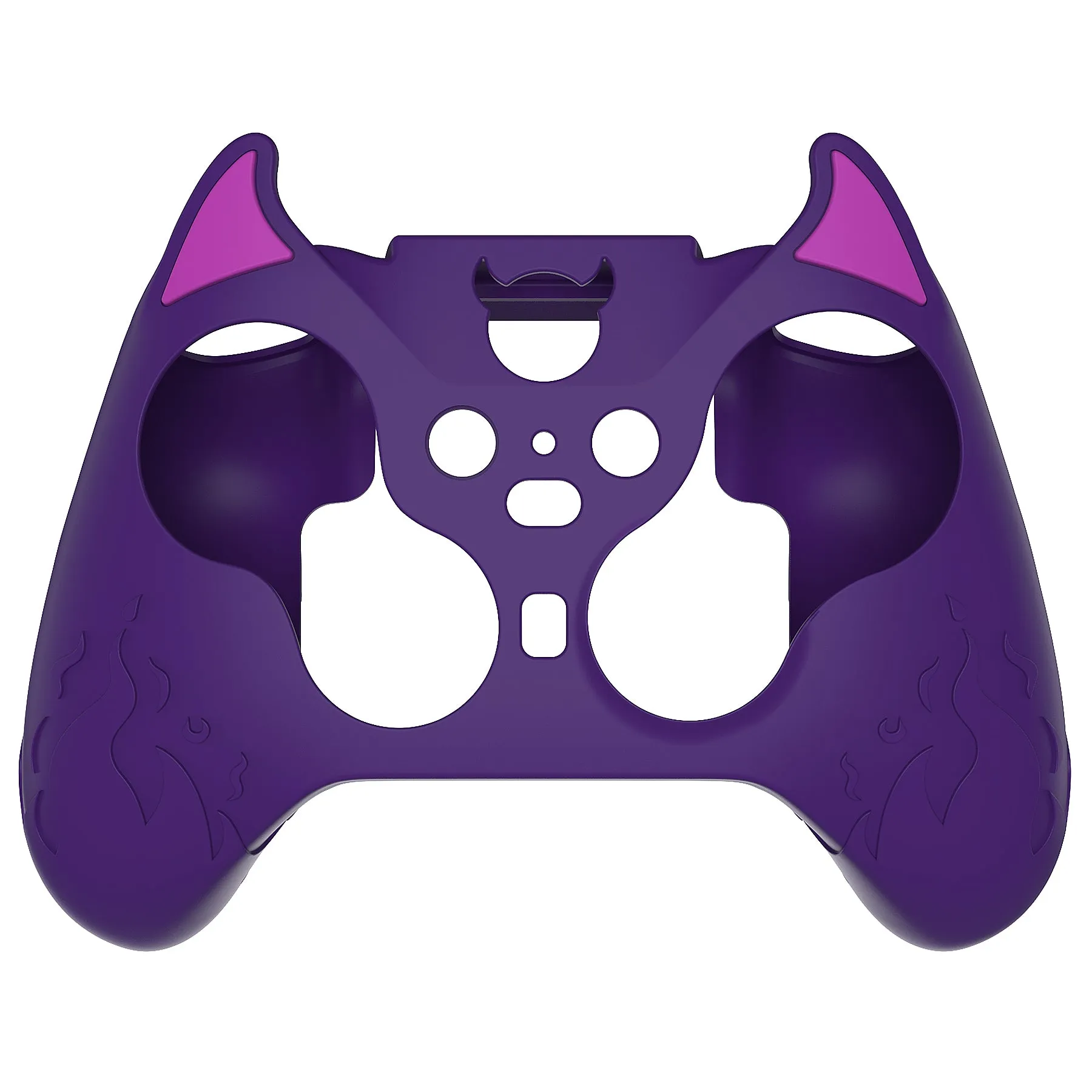 PlayVital Cute Demon Silicone Case Cover for Xbox Elite Wireless Controller Series 2, Kawaii Anti-Slip Shockproof Controller Skin Grip for Xbox Elite Series 2 Core with Thumb Grip Caps - Purple - UQNE2P001