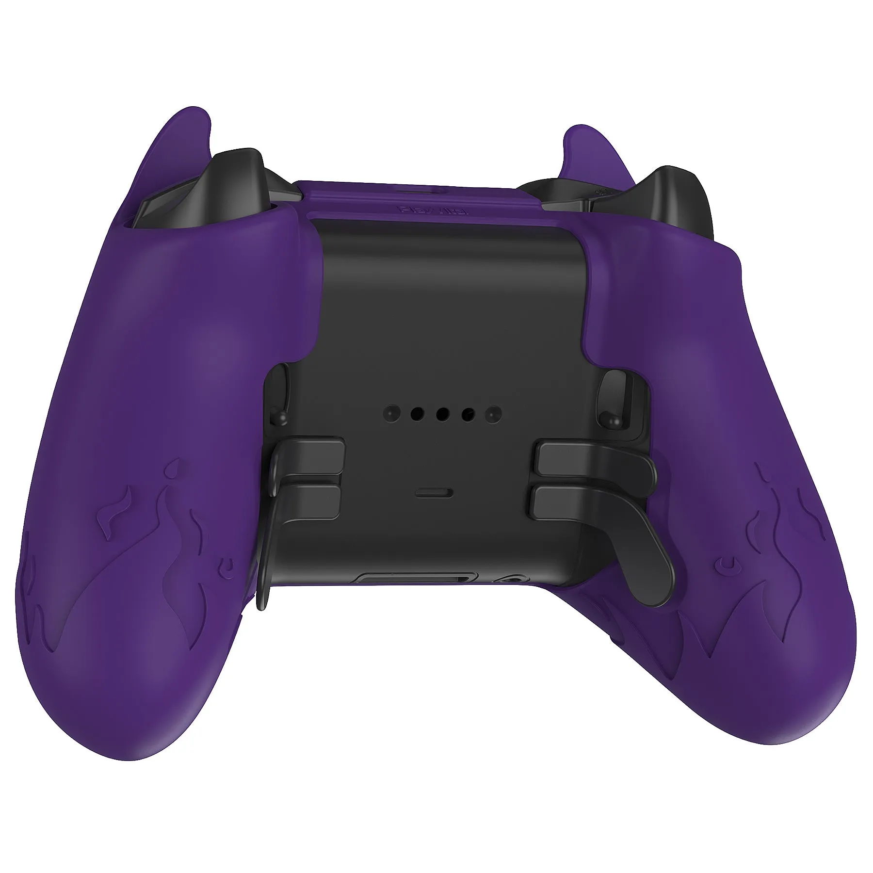 PlayVital Cute Demon Silicone Case Cover for Xbox Elite Wireless Controller Series 2, Kawaii Anti-Slip Shockproof Controller Skin Grip for Xbox Elite Series 2 Core with Thumb Grip Caps - Purple - UQNE2P001