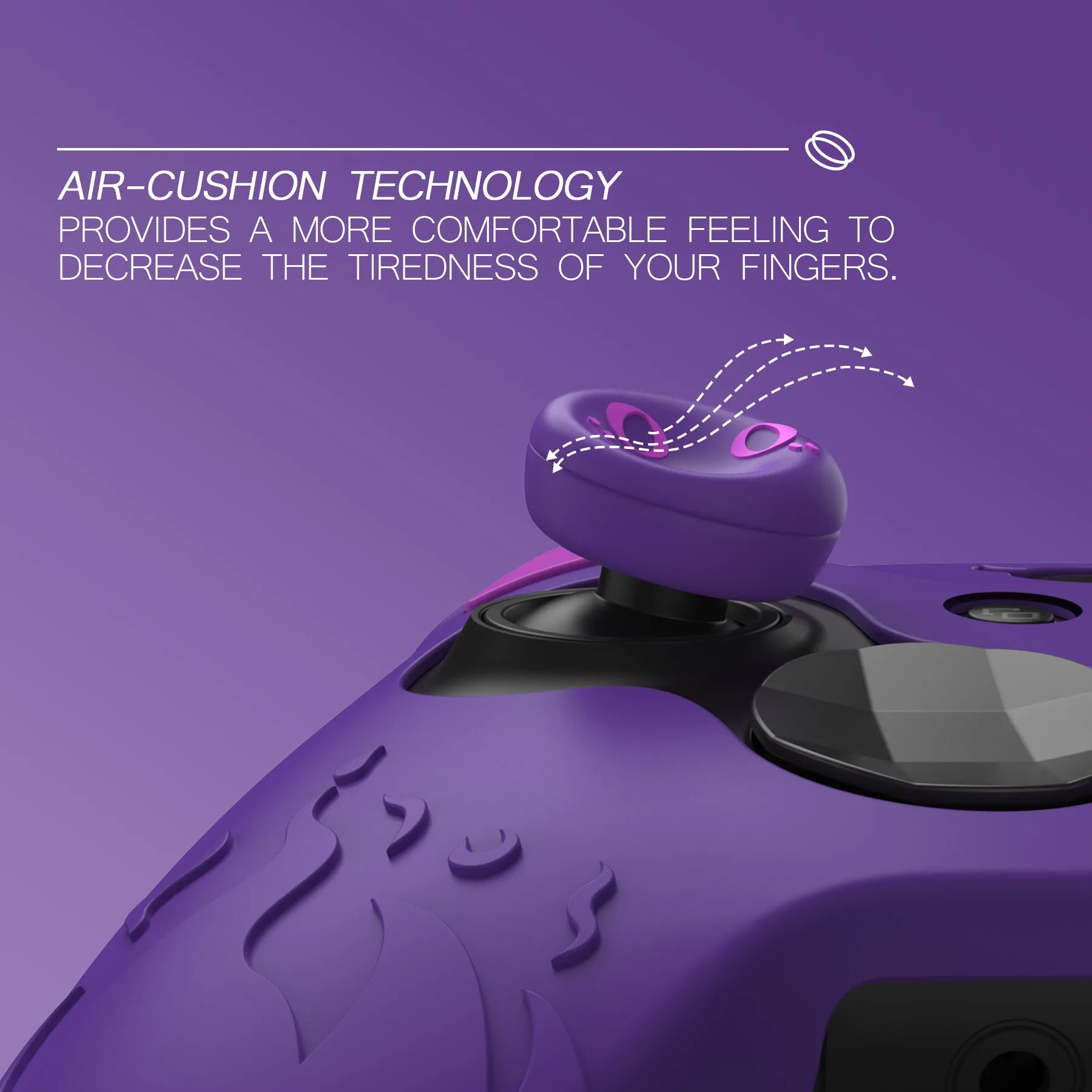 PlayVital Cute Demon Silicone Case Cover for Xbox Elite Wireless Controller Series 2, Kawaii Anti-Slip Shockproof Controller Skin Grip for Xbox Elite Series 2 Core with Thumb Grip Caps - Purple - UQNE2P001