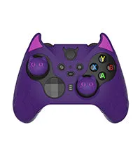 PlayVital Cute Demon Silicone Case Cover for Xbox Elite Wireless Controller Series 2, Kawaii Anti-Slip Shockproof Controller Skin Grip for Xbox Elite Series 2 Core with Thumb Grip Caps - Purple - UQNE2P001