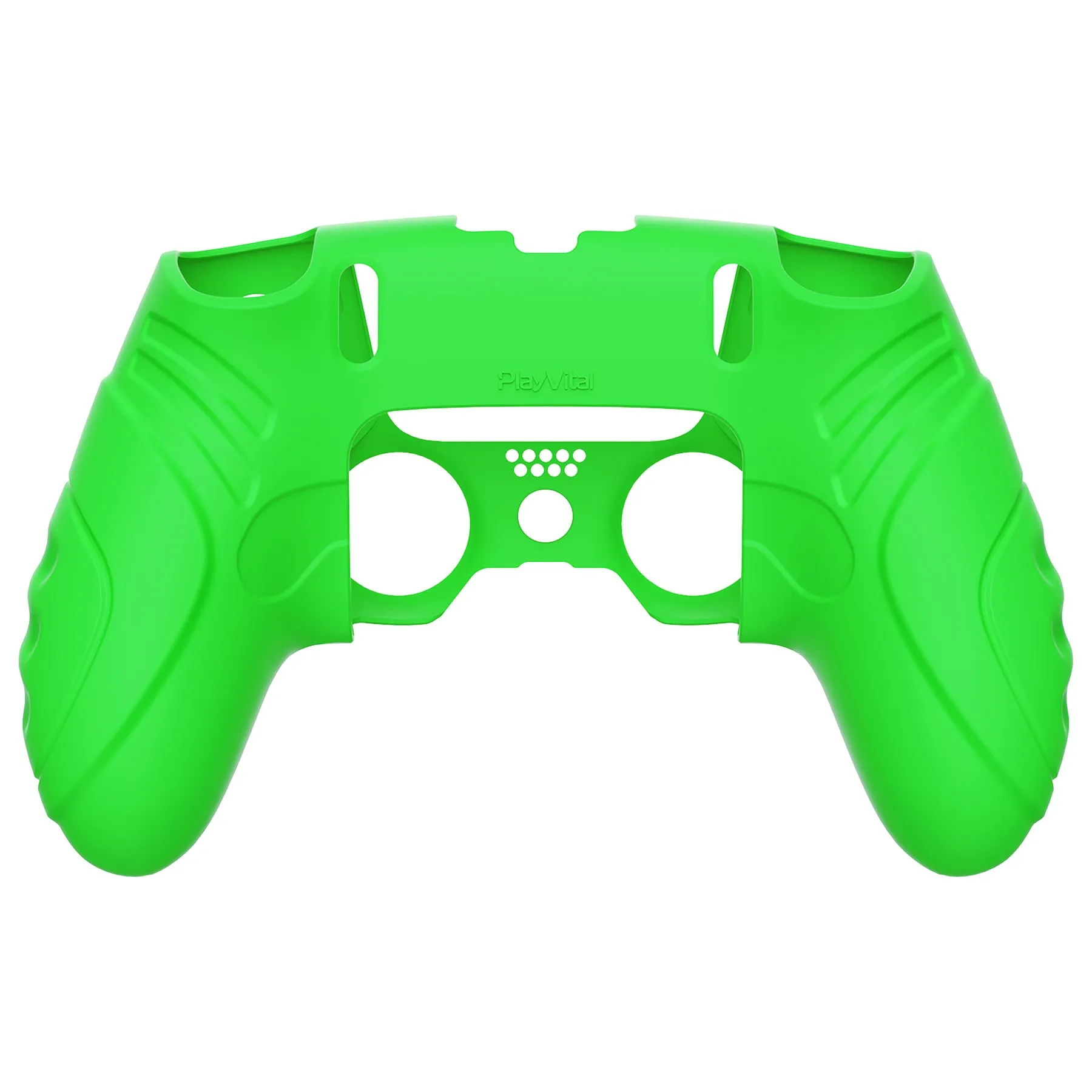 PlayVital Guardian Edition Anti-Slip Ergonomic Silicone Cover Case for ps5 Edge Controller, Soft Rubber Protector Skin for ps5 Edge Wireless Controller with Thumb Grip Caps - Green - EHPFP010