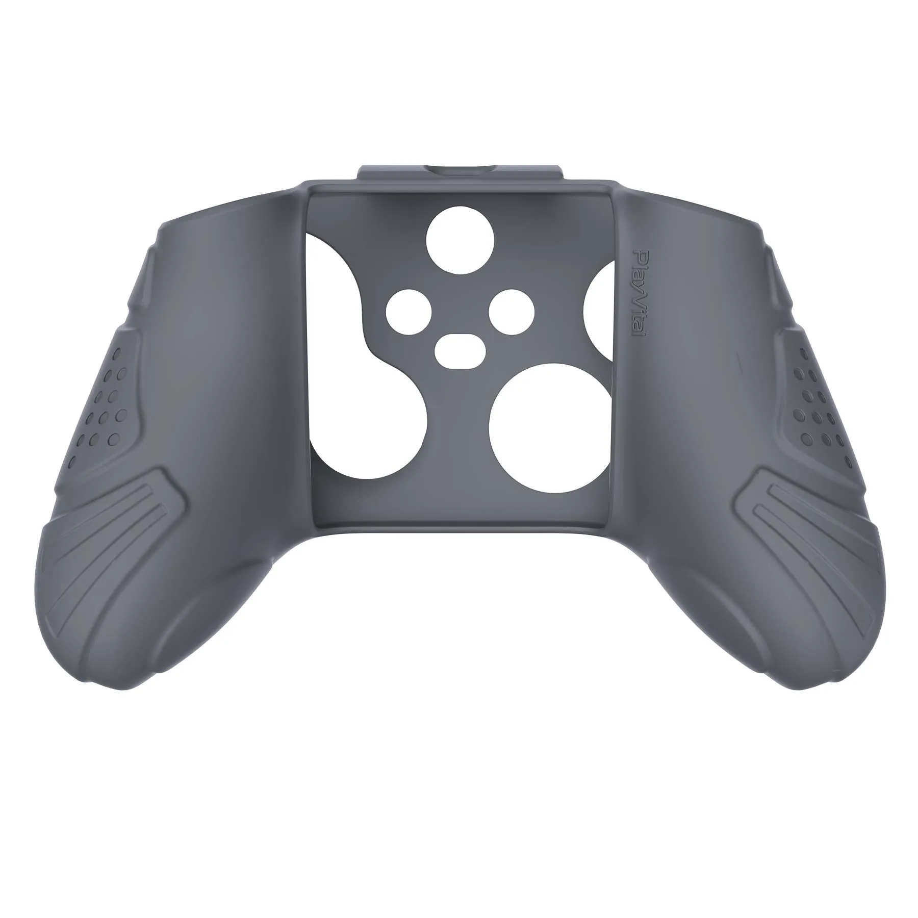 PlayVital Guardian Edition Gray Ergonomic Soft Anti-slip Controller Silicone Case Cover, Rubber Protector Skins with Black Joystick Caps for Xbox Series S and Xbox Series X Controller - HCX3006