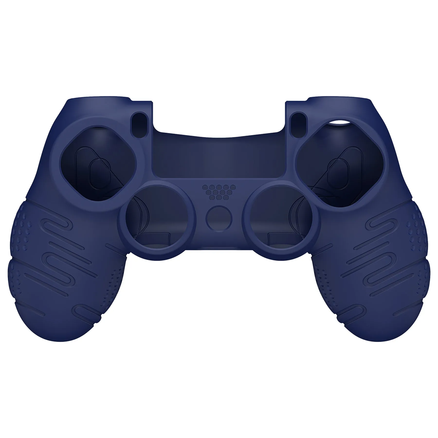 PlayVital Line & Dot Midnight Blue Silicone Cover Skin for ps4 Controller, Anti-Slip Soft Protector Case Cover with Thumb Grip Caps for ps4 for ps4 Slim for ps4 Pro Controller - CLRP4P005