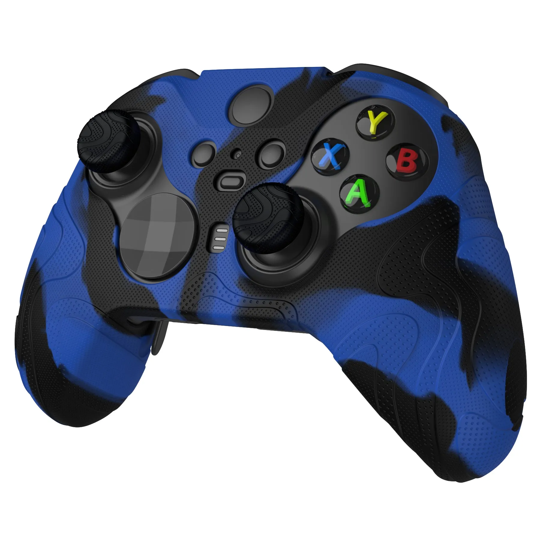 PlayVital Mountain Range Edition Silicone Cover with Thumb Grips for Xbox Elite Series 2 Controller & Xbox Elite Series 2 Core Controller - Blue & Black - DVGE2P004