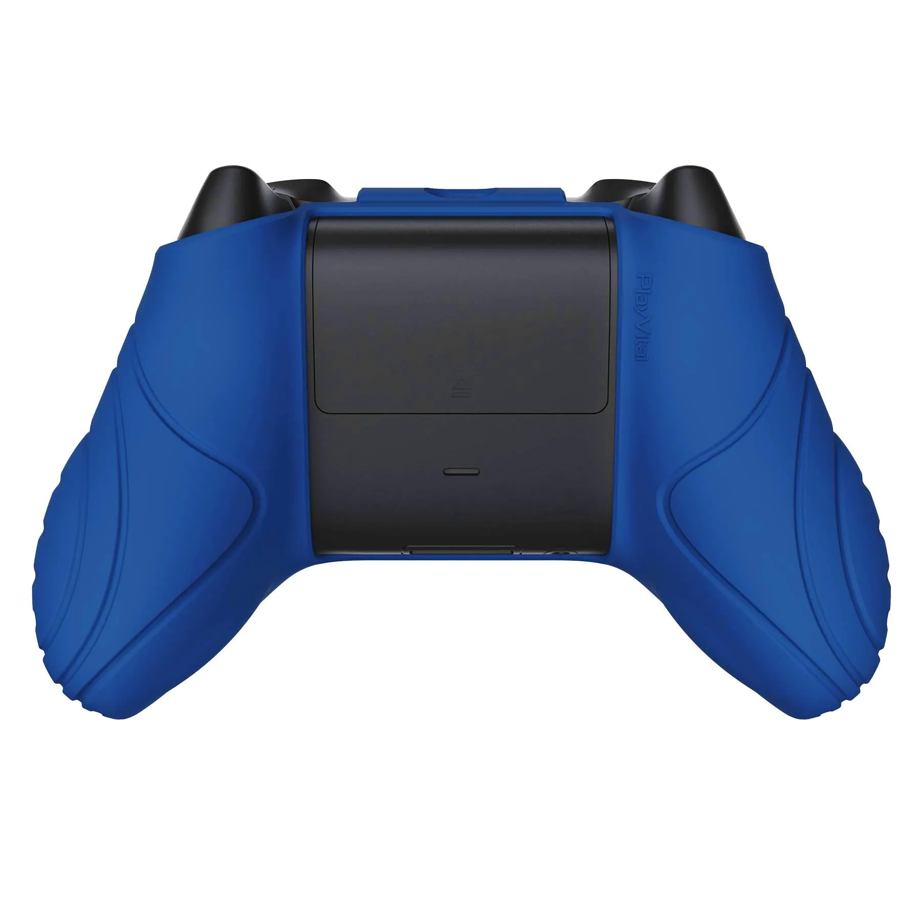 PlayVital Samurai Edition Blue Anti-slip Controller Grip Silicone Skin, Ergonomic Soft Rubber Protective Case Cover for Xbox Series S/X Controller with Black Thumb Stick Caps - WAX3008