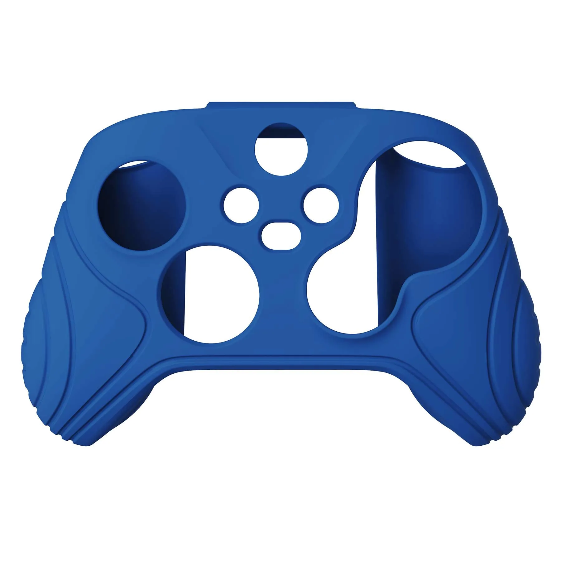 PlayVital Samurai Edition Blue Anti-slip Controller Grip Silicone Skin, Ergonomic Soft Rubber Protective Case Cover for Xbox Series S/X Controller with Black Thumb Stick Caps - WAX3008