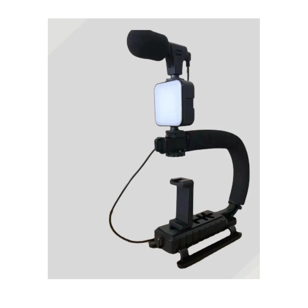 Portable Camera Stabilizer Fill Light Microphone Camera Bracket Liphone Android