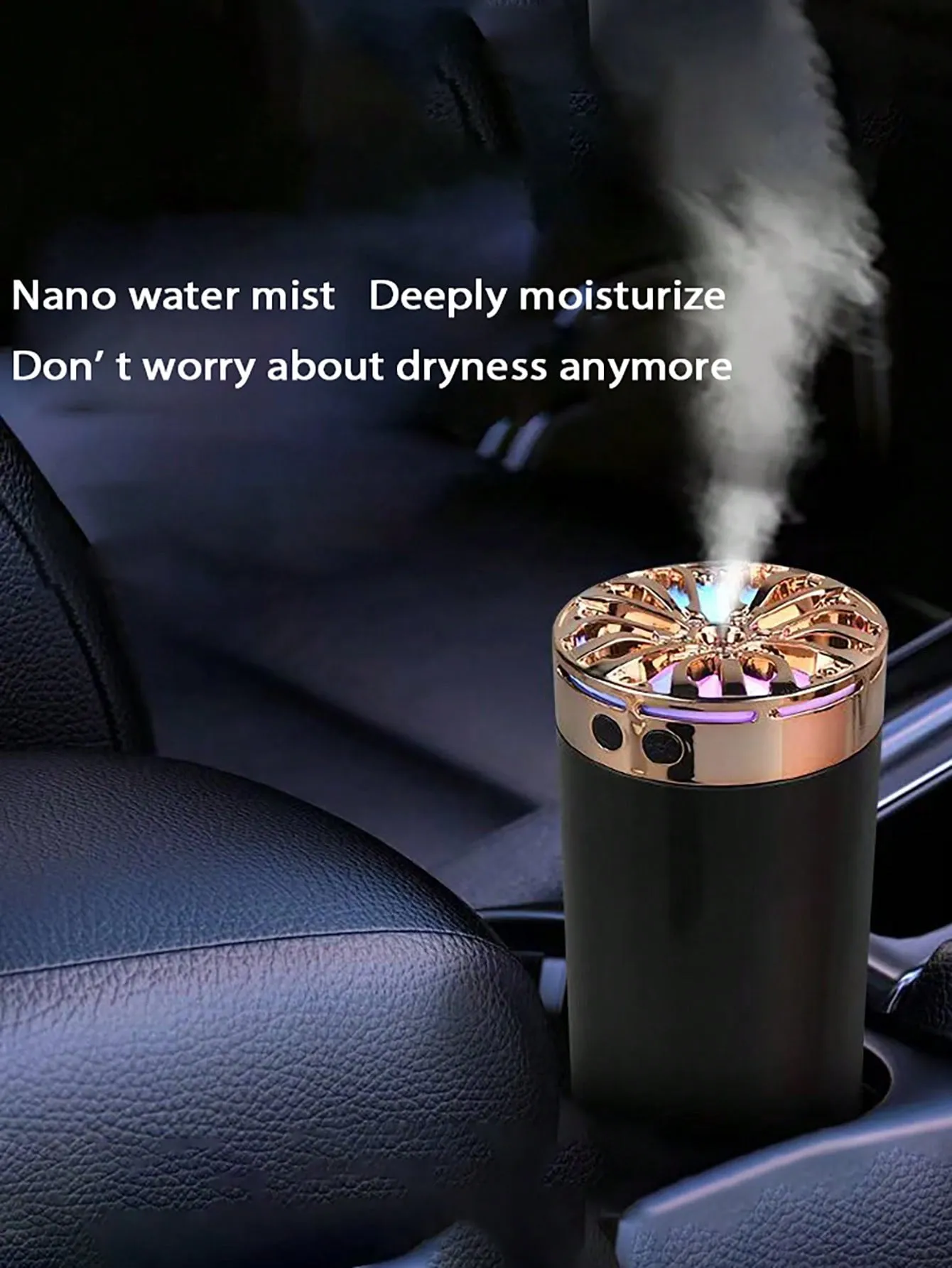 Portable Car Humidifier Aromatherapy Diffuser, With 300ml Water Tank