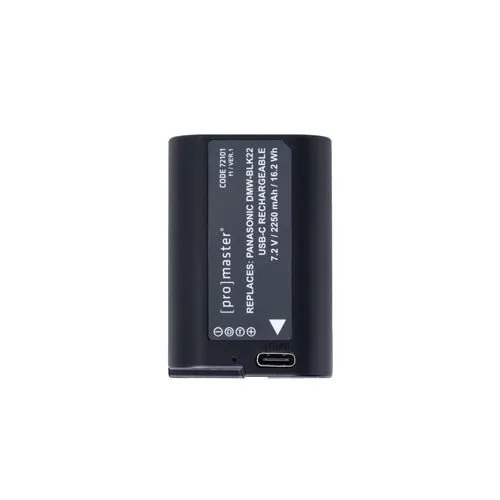 Promaster Li-ion Battery for Panasonic DMW-BLK22 with USB-C Charging