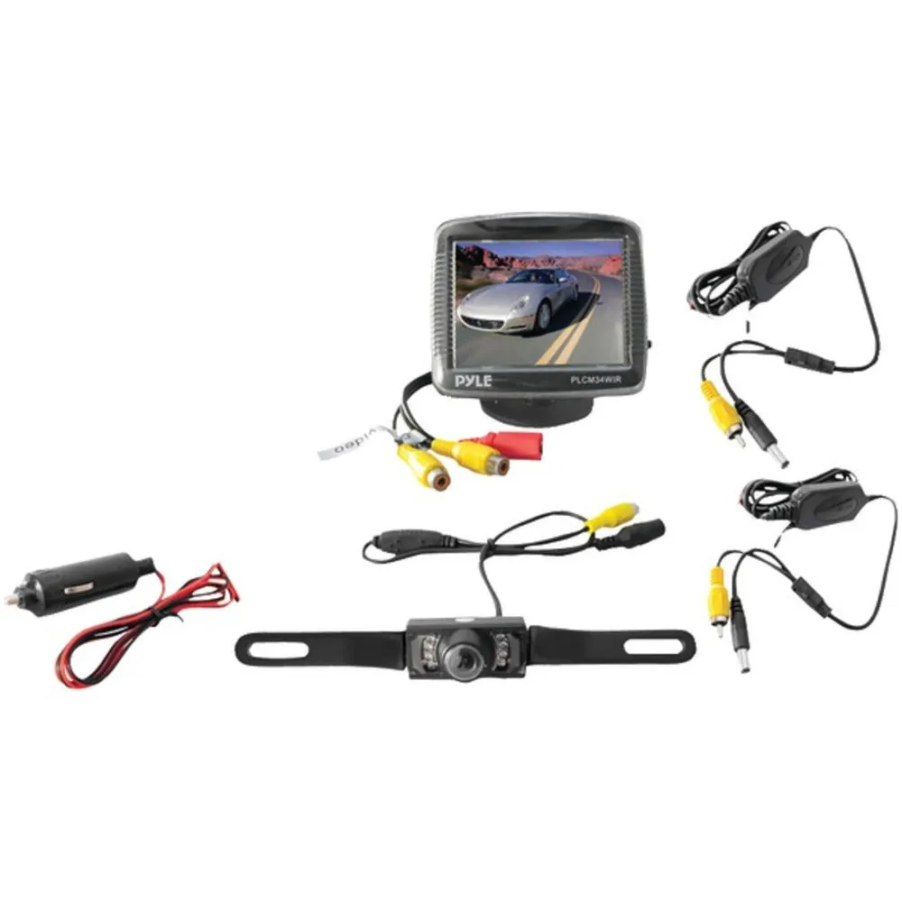 Pyle PLCM34WIR 3.5 Wireless Backup Camera & Monitor System with Night Vision