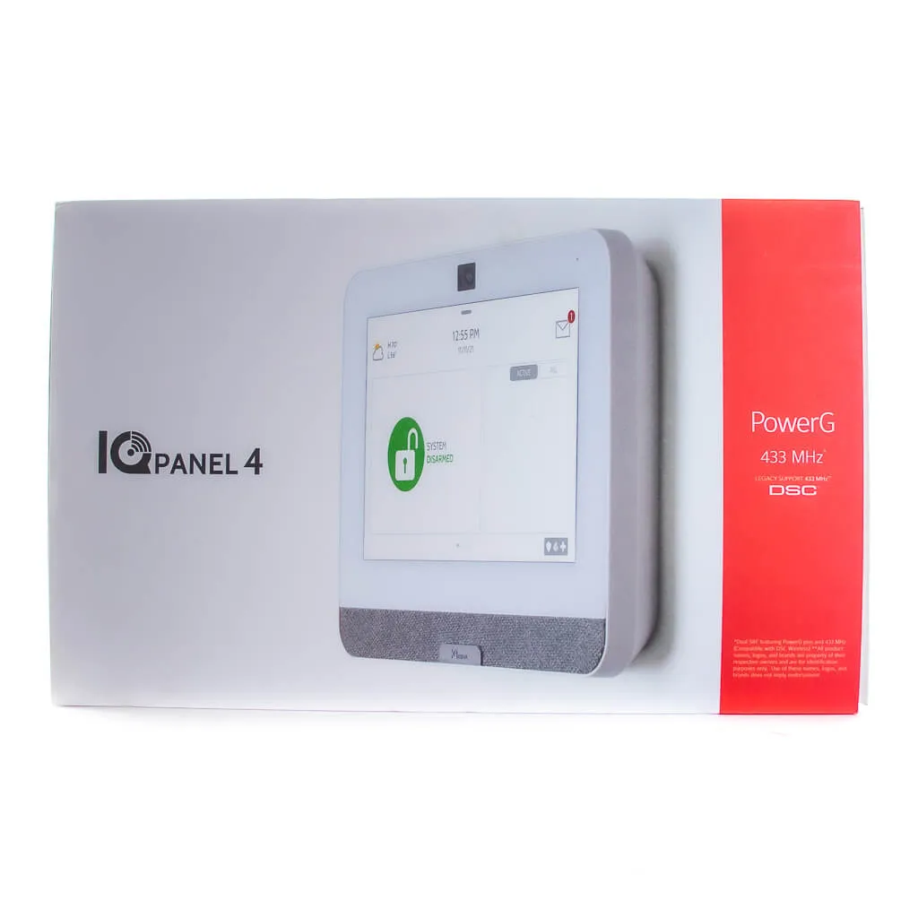 Qolsys IQ Panel 4 PowerG   433 Touchscreen Wireless Alarm System