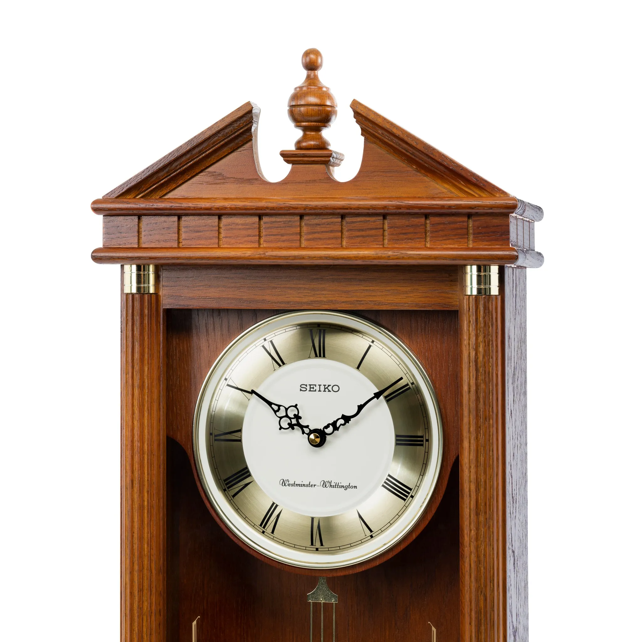 QXH107B Dual Chime Oak Wood Musical Pendulum