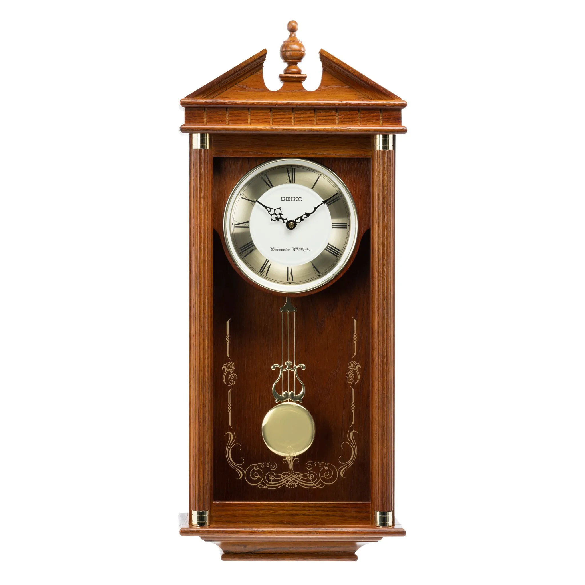 QXH107B Dual Chime Oak Wood Musical Pendulum