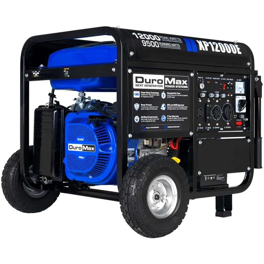 REFURB DuroMax XP12000E 12,000 Watt Gasoline Generator (Grade A)