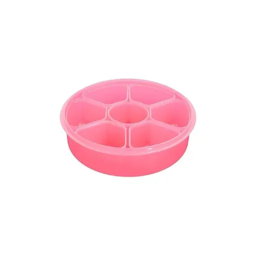 Round Plastic Masala Box7 Section For Kitchen